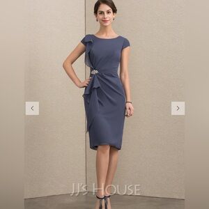 JJ’s House Knee Length Chiffon Cocktail Dress